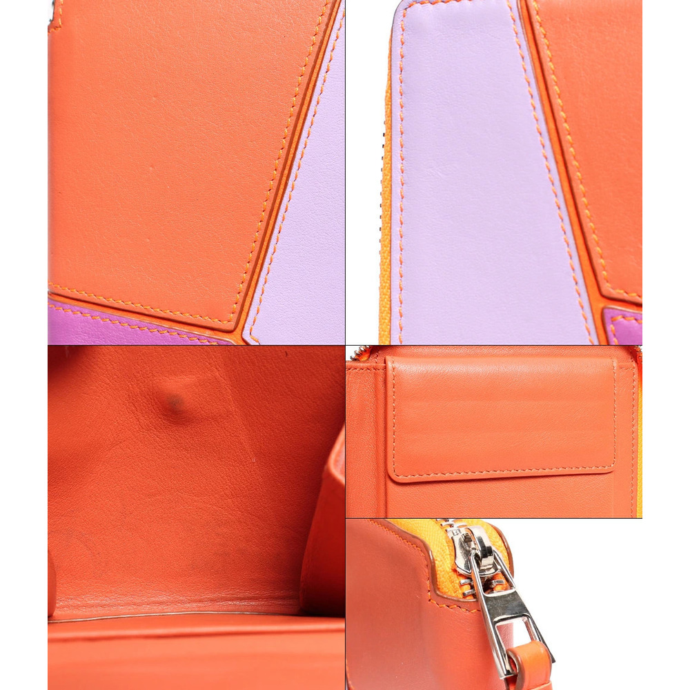 Loewe Round Zipper Bi fold Wallet Puzzle Square Zip Calfskin - Picture 6 of 6